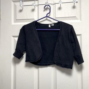 Black short sweater